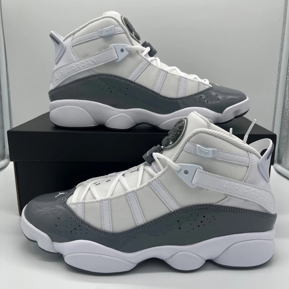 AIR JORDAN 6 RINGS MID WHITE-COOL GREY WOMEN US SIZE 7 BRAND NEW IN BOX